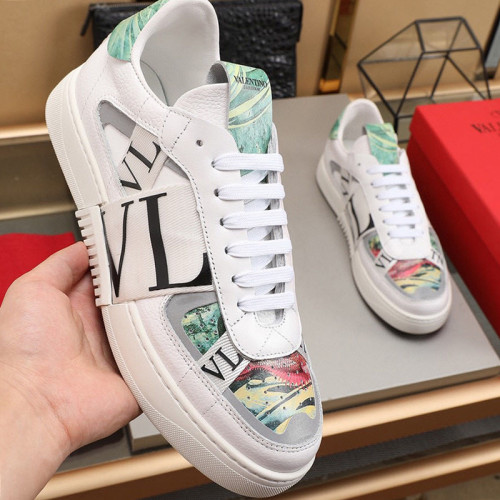 Valentino Men Shoes Fashion Design Luxury Brand Calfskin VL7N Sneaker With Bands