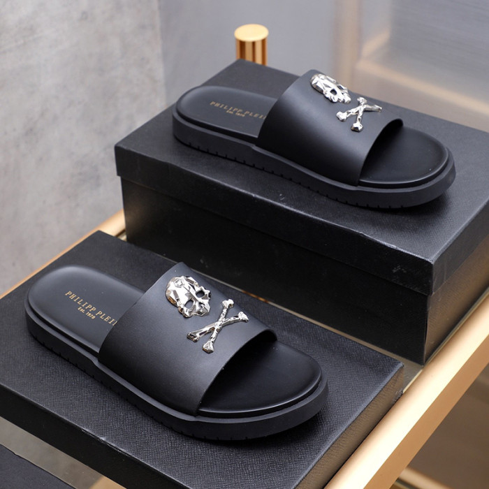 Philipp Plein Men Shoes Fashion Design Luxury Brand Flip Flop Slippers Sandals with Original Box