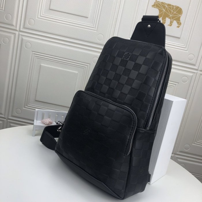 Louis Vuitton Mens Bags Luxury Brand Fashion Type Avenue Sling Bag N41720 with Original Box Damier Infini cowhide leather