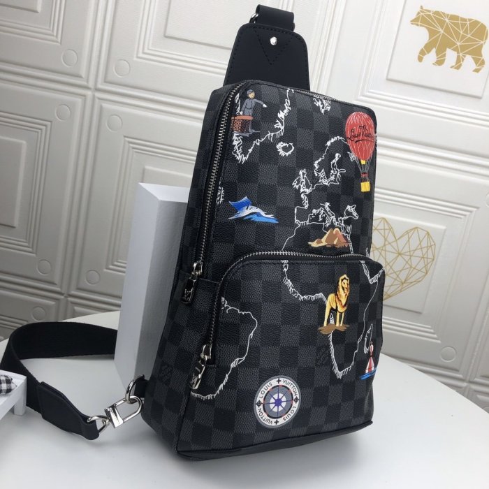 Louis Vuitton Mens Bags Luxury Brand Fashion Type Avenue Sling Bag with Original Box