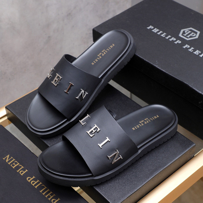 Philipp Plein Men Shoes Fashion Design Luxury Brand Flip Flop Slippers Sandals with Original Box