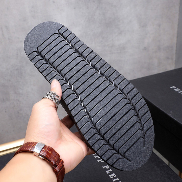 Philipp Plein Men Shoes Fashion Design Luxury Brand Flip Flop Slippers Sandals with Original Box