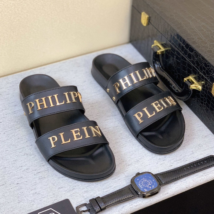 Philipp Plein Men Shoes Fashion Design Luxury Brand Flip Flop Slippers Sandals with Original Box