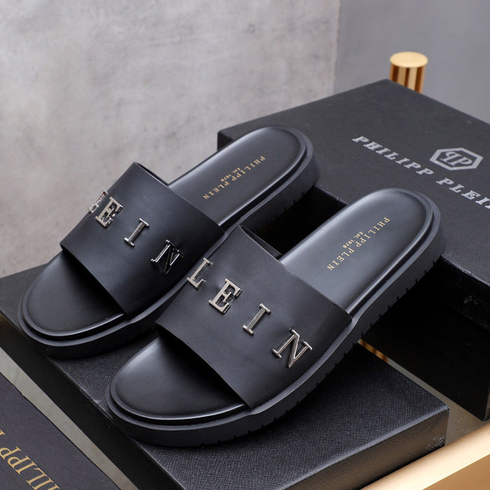 Philipp Plein Men Shoes Fashion Design Luxury Brand Flip Flop Slippers Sandals with Original Box