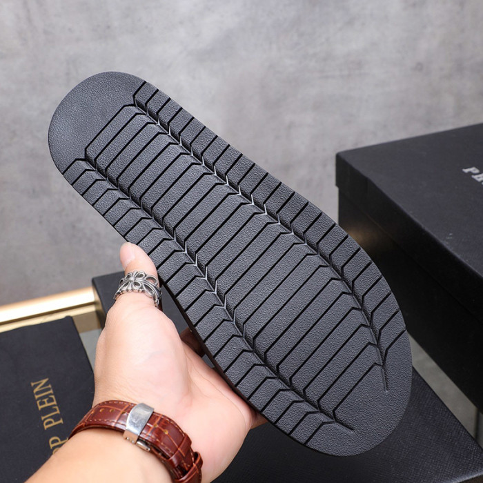 Philipp Plein Men Shoes Fashion Design Luxury Brand Flip Flop Slippers Sandals with Original Box