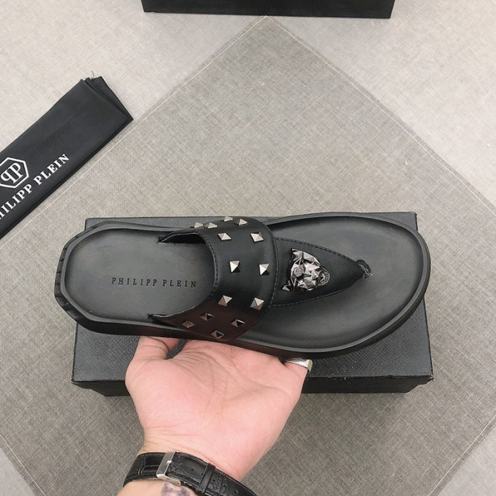 Philipp Plein Men Shoes Fashion Design Luxury Brand Flip Flop Slippers Sandals with Original Box