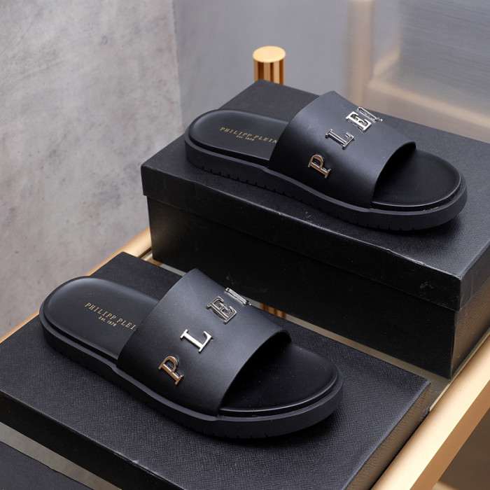Philipp Plein Men Shoes Fashion Design Luxury Brand Flip Flop Slippers Sandals with Original Box