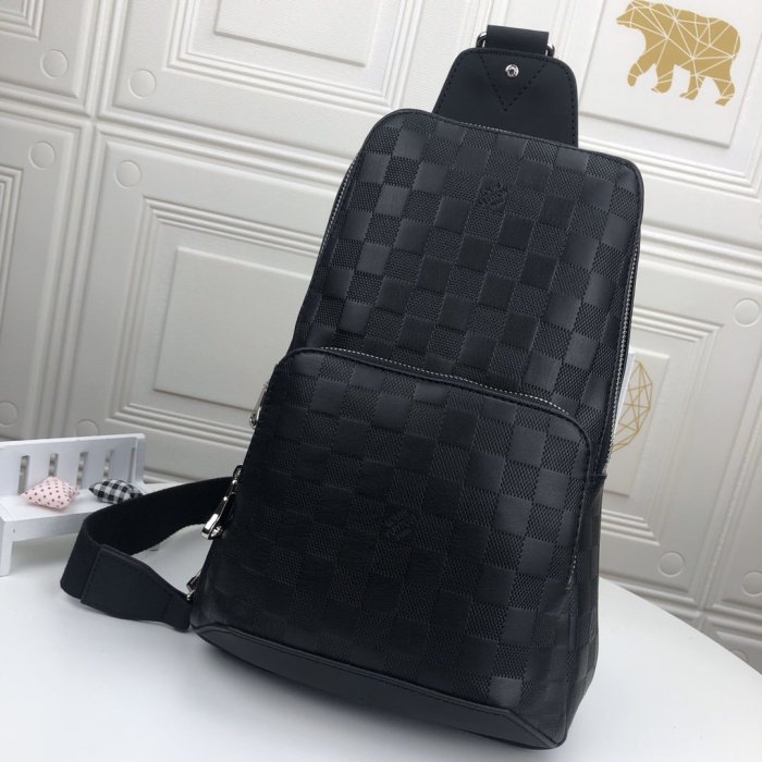 Louis Vuitton Mens Bags Luxury Brand Fashion Type Avenue Sling Bag N41720 with Original Box Damier Infini cowhide leather
