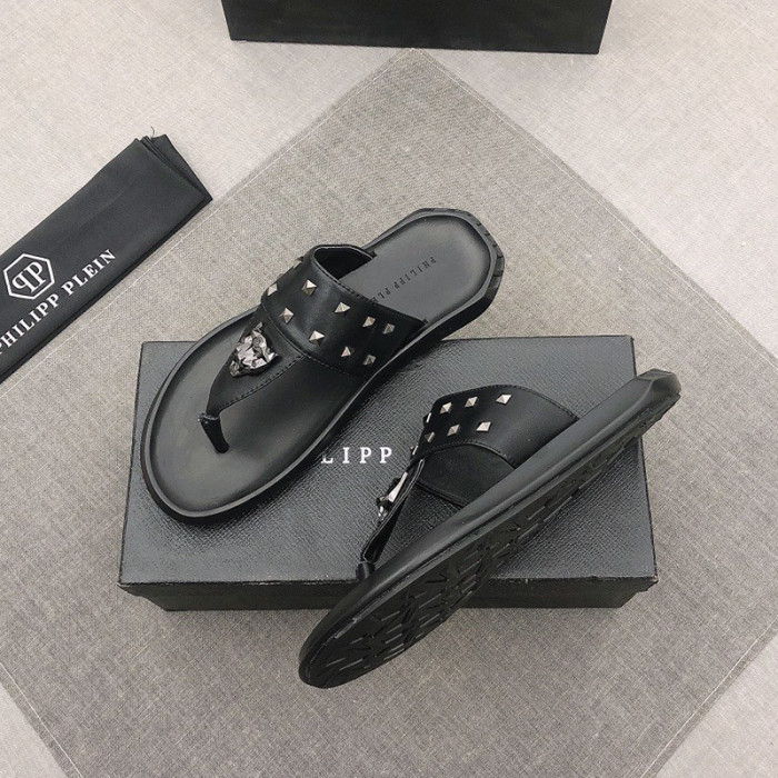 Philipp Plein Men Shoes Fashion Design Luxury Brand Flip Flop Slippers Sandals with Original Box