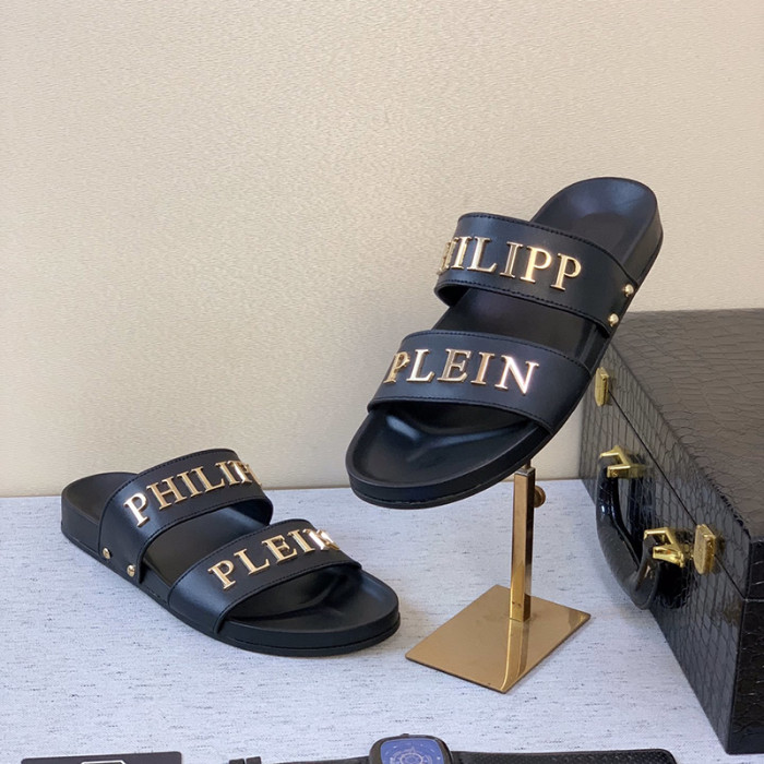 Philipp Plein Men Shoes Fashion Design Luxury Brand Flip Flop Slippers Sandals with Original Box