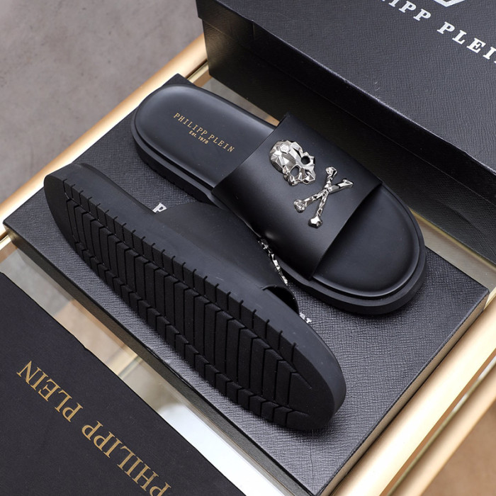 Philipp Plein Men Shoes Fashion Design Luxury Brand Flip Flop Slippers Sandals with Original Box