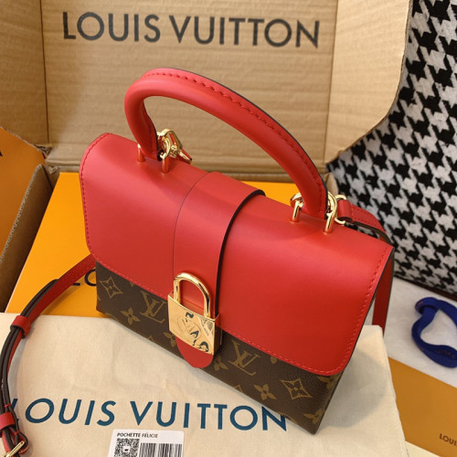 Louis Vuitton Womens Bags Luxury Brand Fashion Handbags Crossbody Bags Type LOCKY BB Poppy M44322