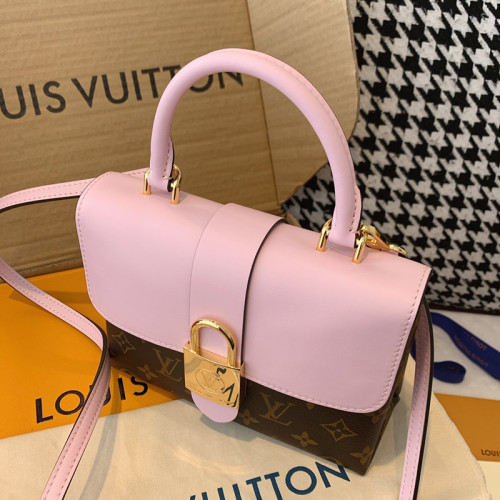 Louis Vuitton Womens Bags Luxury Brand Fashion Handbags Crossbody Bags Type LOCKY BB Rose Poudre M44080