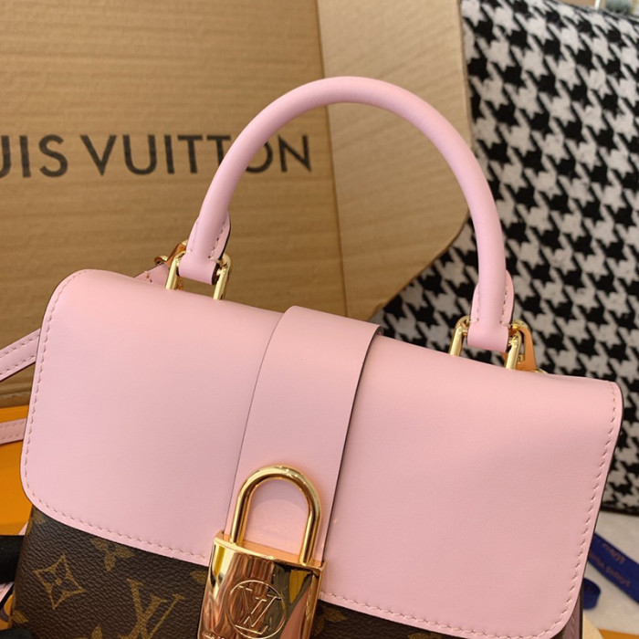 Louis Vuitton Womens Bags Luxury Brand Fashion Handbags Crossbody Bags Type LOCKY BB Rose Poudre M44080