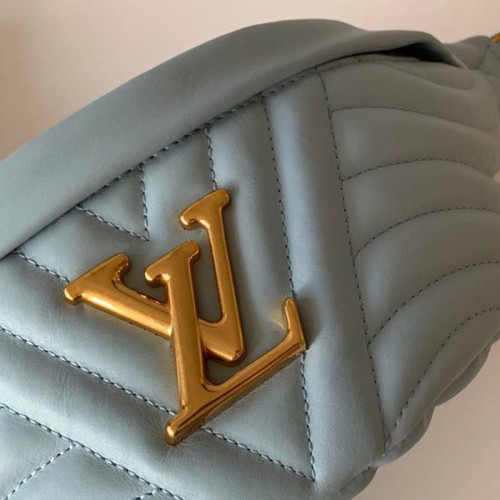Louis Vuitton Womens Bags Luxury Brand Fashion Waist Bags LOUIS VUITTON NEW WAVE BUMBAG Porcelain Blue M55331