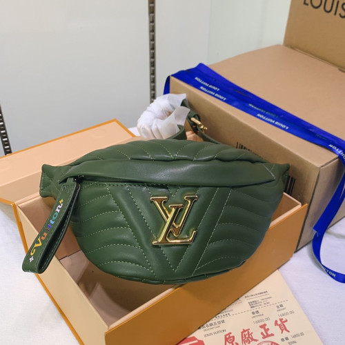 Louis Vuitton Womens Bags Luxury Brand Fashion Waist Bags LOUIS VUITTON NEW WAVE BUMBAG Kaki M55528