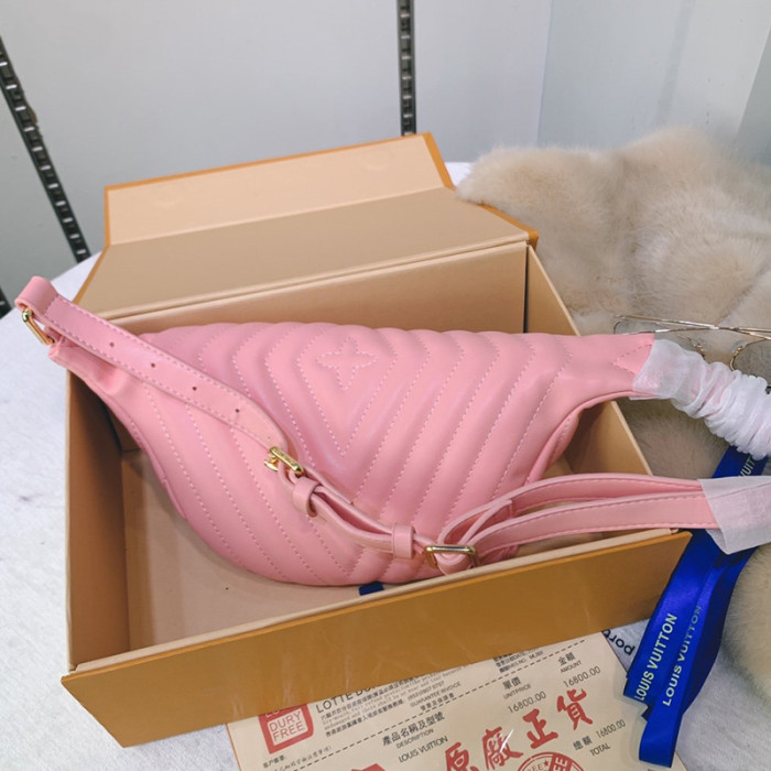 Louis Vuitton Womens Bags Luxury Brand Fashion Waist Bags LOUIS VUITTON NEW WAVE BUMBAG Rose