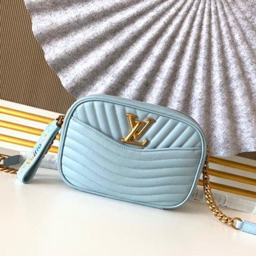 Louis Vuitton Womens Bags Luxury Brand Fashion LOUIS VUITTON NEW WAVE CAMERA BAG Porcelain Blue M55329