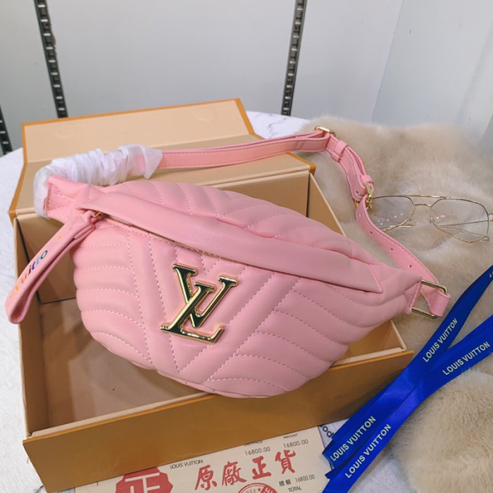 Louis Vuitton Womens Bags Luxury Brand Fashion Waist Bags LOUIS VUITTON NEW WAVE BUMBAG Rose