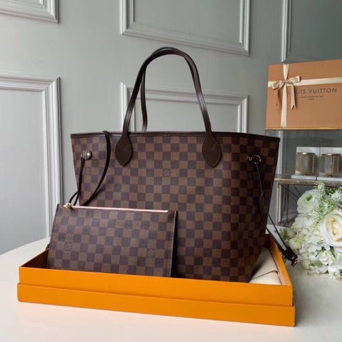 Louis Vuitton Womens Bags Luxury Brand Fashion Type NEVERFULL MM Rose Ballerina N41603