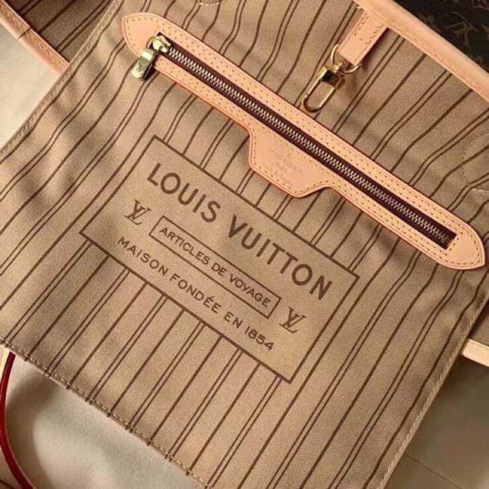 Louis Vuitton Womens Bags Luxury Brand Fashion Type NEVERFULL MM Beige Handbags M40995