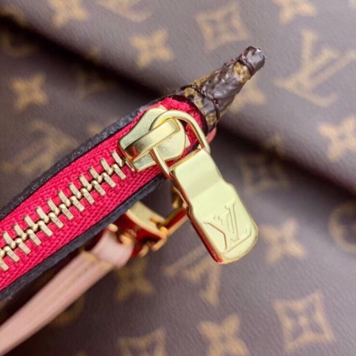 Louis Vuitton Womens Bags Luxury Brand Fashion Type NEVERFULL MM Pivoine Pink Handbags M41178 Monogram Canvas