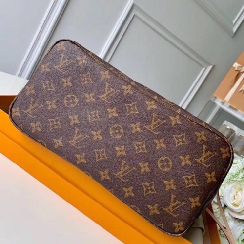 Louis Vuitton Womens Bags Luxury Brand Fashion Type NEVERFULL MM Cerise Red Monogram Canvas Handbags M41177