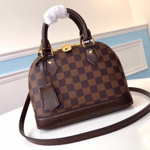 Louis Vuitton Womens Bags Luxury Brand Fashion Type ALMA BB Damier Ebene N41221