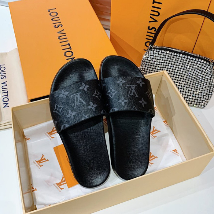 Louis Vuitton Men Shoes Slippers Sandals Flip Flop Luxury Brand WATERFRONT MULE 1A3PRW
