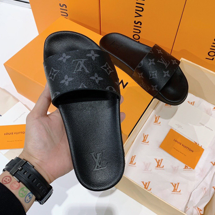 Louis Vuitton Men Shoes Slippers Sandals Flip Flop Luxury Brand WATERFRONT MULE 1A3PRW