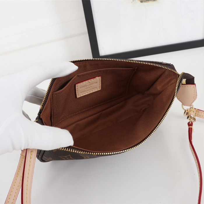 Louis Vuitton Womens Bags Luxury Brand Crossbody Bag POCHETTE ACCESSOIRES Monogram M82766 M40712 with Original Box