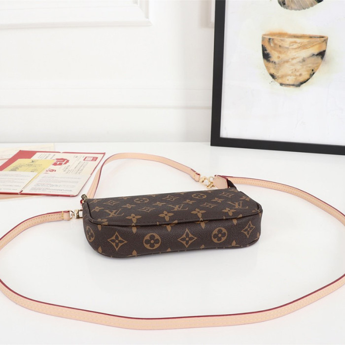 Louis Vuitton Womens Bags Luxury Brand Crossbody Bag POCHETTE ACCESSOIRES Monogram M82766 M40712 with Original Box