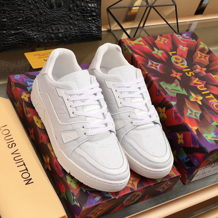 Louis Vuitton Men Shoes Fashion Sneakers Breathable LV TRAINER SNEAKER Luxury Brand