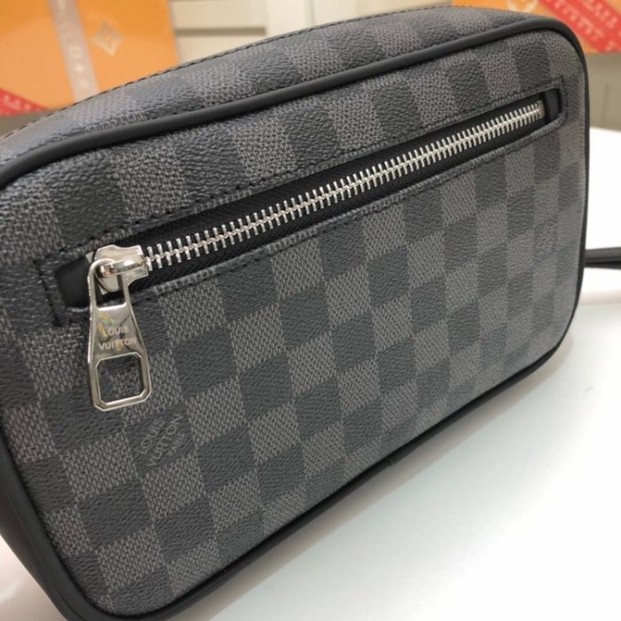 Louis Vuitton Mens Bags Luxury Brand Fashion Type KASAI CLUTCH Damier Graphite Canvas N41664