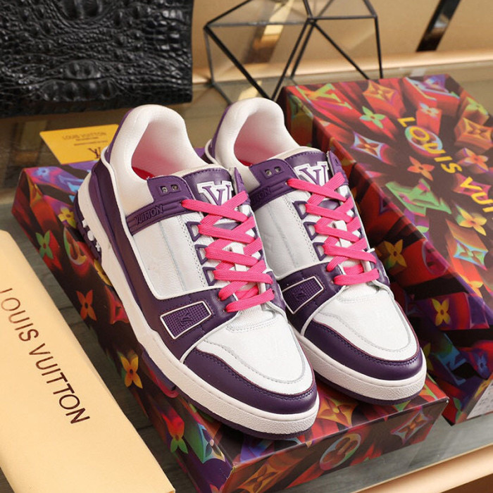 Louis Vuitton Men Shoes Fashion Sneakers Breathable LV TRAINER SNEAKER Luxury Brand