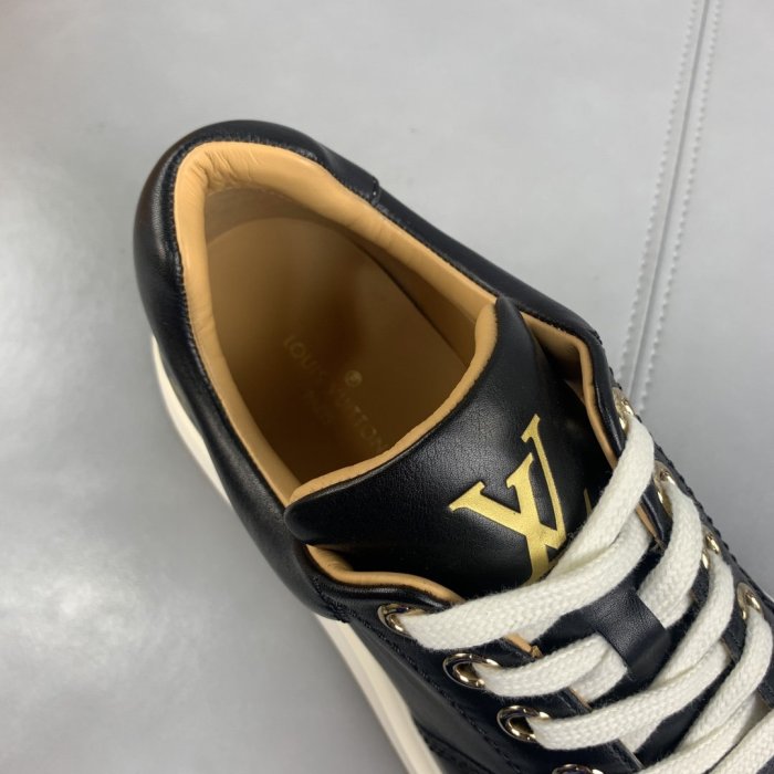 Louis Vuitton Men Shoes Fashion Casual Design Fashion Sneakers Luxury ABBESSES DERBY Black 1A7WLJ