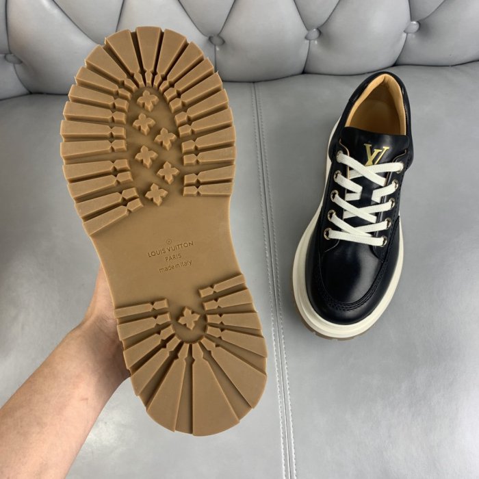 Louis Vuitton Men Shoes Fashion Casual Design Fashion Sneakers Luxury ABBESSES DERBY Black 1A7WLJ