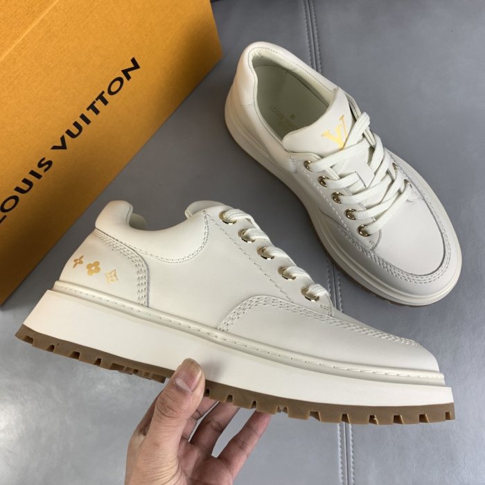 Louis Vuitton Men Shoes Fashion Casual Design Fashion Sneakers Luxury ABBESSES DERBY White 1A7WLY