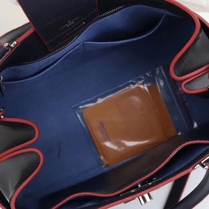 Louis Vuitton Womens Bag Handbag Luxury Brand Fashion Type Lockme Day Navy Red M53645