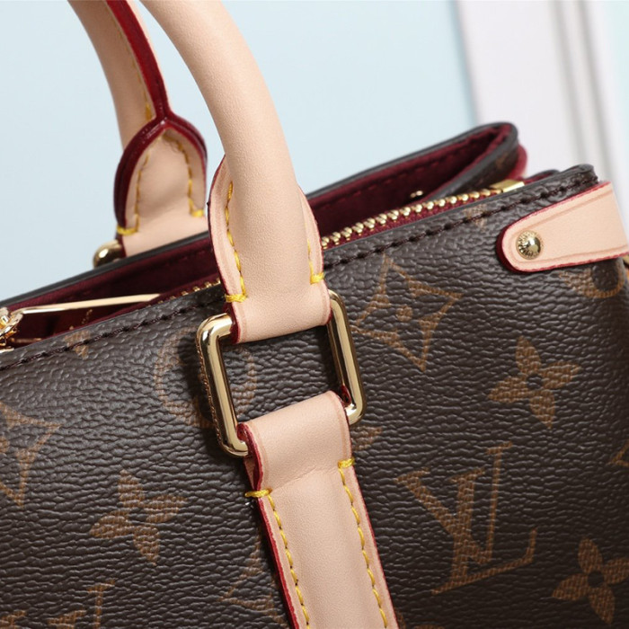 Louis Vuitton Womens Bags Handbags Luxury Crossbody Bag SOUFFLOT BB Monogram Canvas Natural Leather M44815