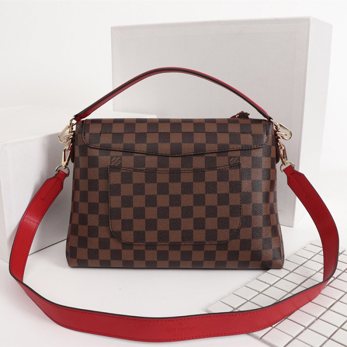 Louis Vuitton Womens Bags Handbags Luxury Brand Crossbody Bag BEAUBOURG MM Scarlet N40176