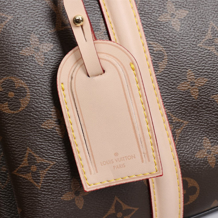 Louis Vuitton Womens Bags Handbags Luxury Crossbody Bag SOUFFLOT BB Monogram Canvas Natural Leather M44815