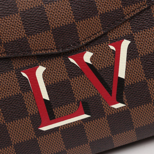 Louis Vuitton Womens Bags Handbags Luxury Brand Crossbody Bag BEAUBOURG MM Scarlet N40176