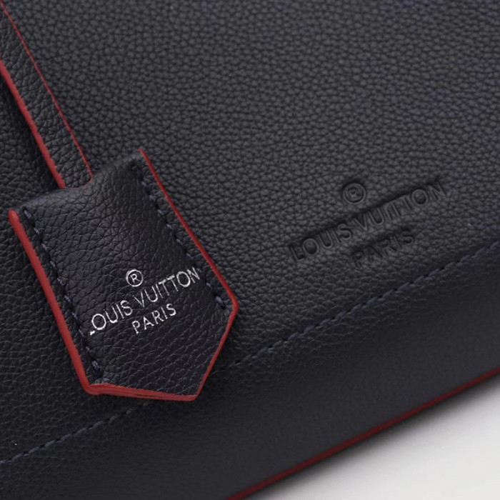 Louis Vuitton Womens Bag Handbag Luxury Brand Fashion Type Lockme Day Navy Red M53645