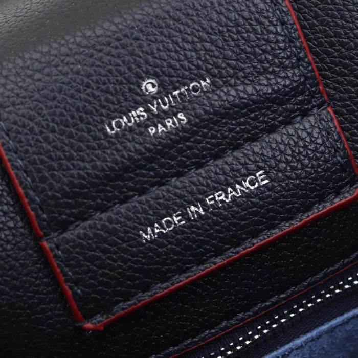 Louis Vuitton Womens Bag Handbag Luxury Brand Fashion Type Lockme Day Navy Red M53645