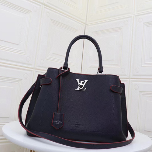 Louis Vuitton Womens Bag Handbag Luxury Brand Fashion Type Lockme Day Navy Red M53645