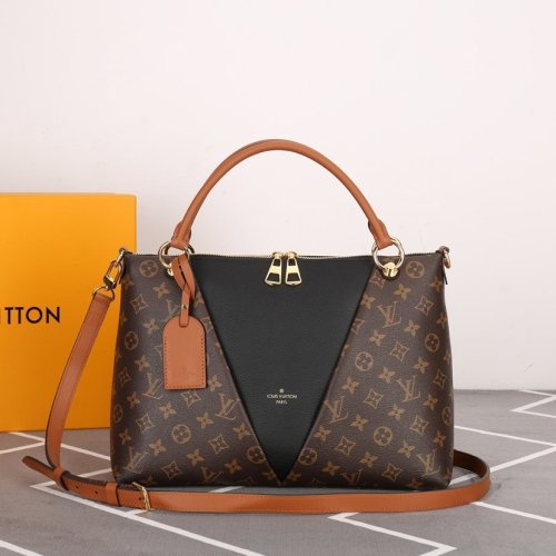 Louis Vuitton Womens Bag Handbag Luxury Brand Fashion Type V TOTE MM Black Monogram M43948