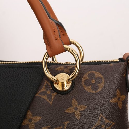 Louis Vuitton Womens Bag Handbag Luxury Brand Fashion Type V TOTE MM Black Monogram M43948