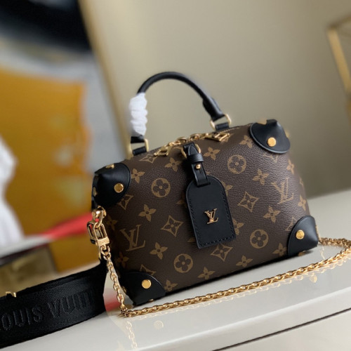 Louis Vuitton Womens Bag Handbag Luxury Brand Fashion Type PETITE MALLE SOUPLE Black Monogram M45571 Whatsapp【+1-3239614486】