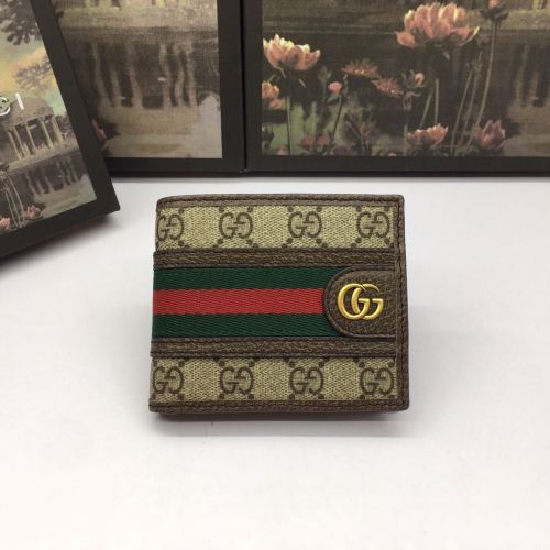 Gucci Mens Wallet GG Supreme card case Card Holders for Men Luxury Brand with Box